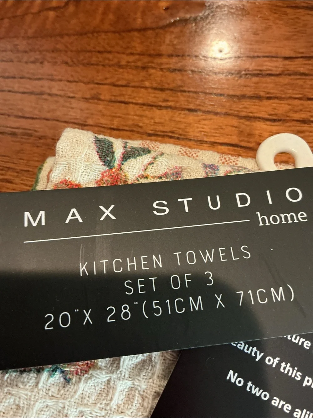 Max Studio Waffle Weave Kitchen Towels - Set of 3